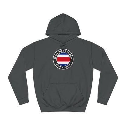 Costa Rica San Jose West Mission Flag Logo (Black Border) College Hoodie