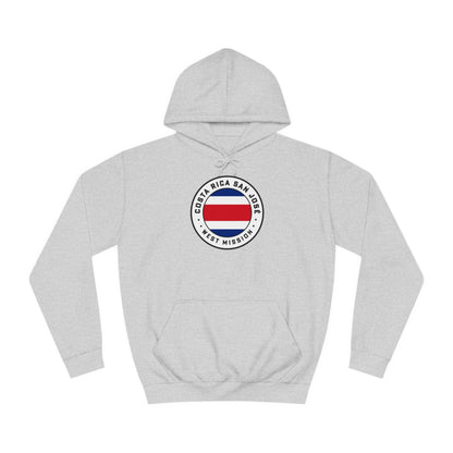 Costa Rica San Jose West Mission Flag Logo (White Border) College Hoodie