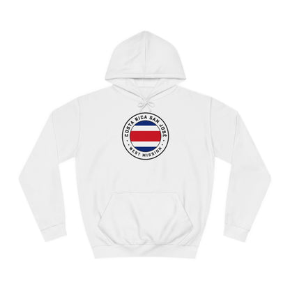 Costa Rica San Jose West Mission Flag Logo (White Border) College Hoodie