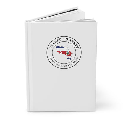 Costa Rica San Jose West Mission Flag Map Called to Serve White Hardcover Journal Matte - Latter-Day Saint LDS Missionary Gift - Book of Mormon