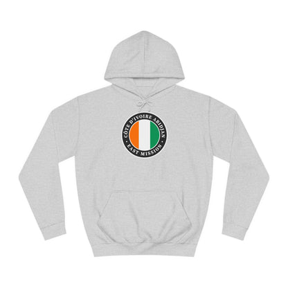 Cote d'Ivoire Abidjan East Mission Flag Logo (Black Border) College Hoodie