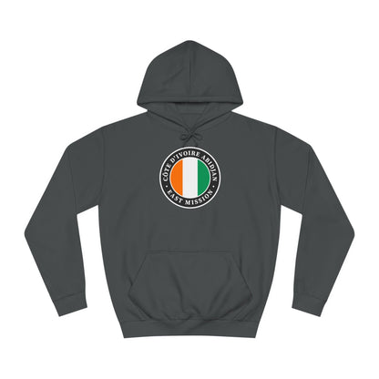 Cote d'Ivoire Abidjan East Mission Flag Logo (Black Border) College Hoodie