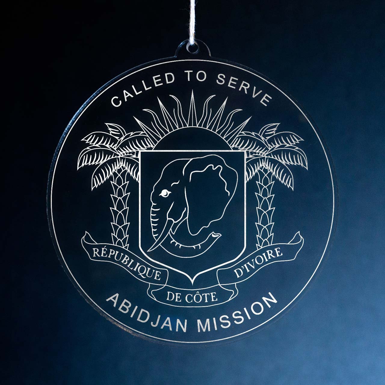 Côte d'Ivoire Abidjan Mission Christmas Ornament - Latter-Day Saint LDS Missionary Gift - Book of Mormon