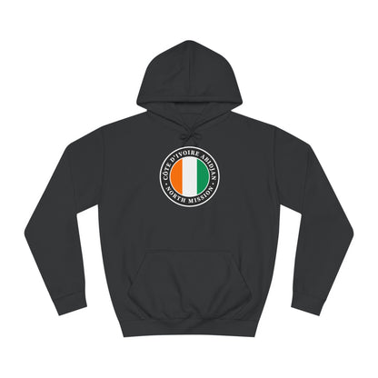 Cote d'Ivoire Abidjan North Mission Flag Logo (Black Border) College Hoodie