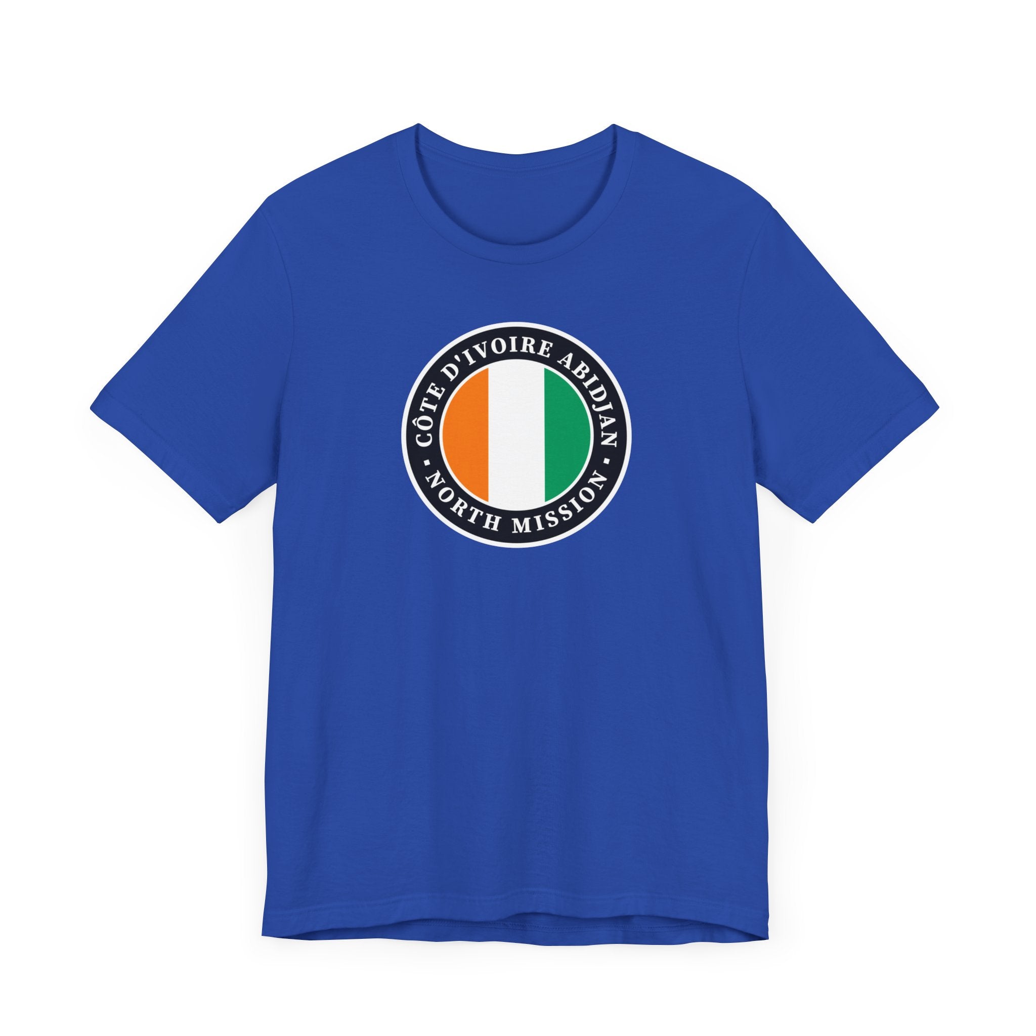 Cote d'Ivoire Abidjan North Mission Flag Logo (Black Border) T-shirt - Latter-Day Saint LDS Missionary Gift - Book of Mormon