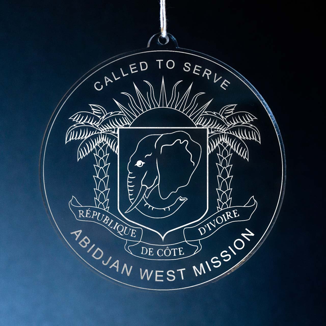 Côte d'Ivoire Abidjan West Mission Christmas Ornament - Latter-Day Saint LDS Missionary Gift - Book of Mormon