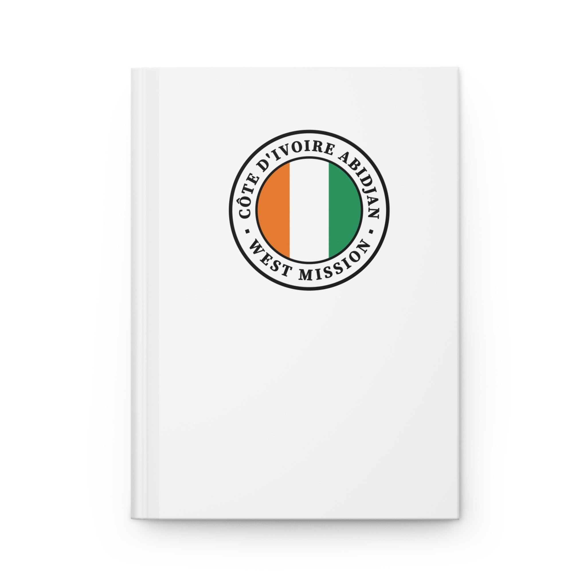 Cote d'Ivoire Abidjan West Mission Logo Design White Hardcover Journal Matte - Latter-Day Saint LDS Missionary Gift - Book of Mormon