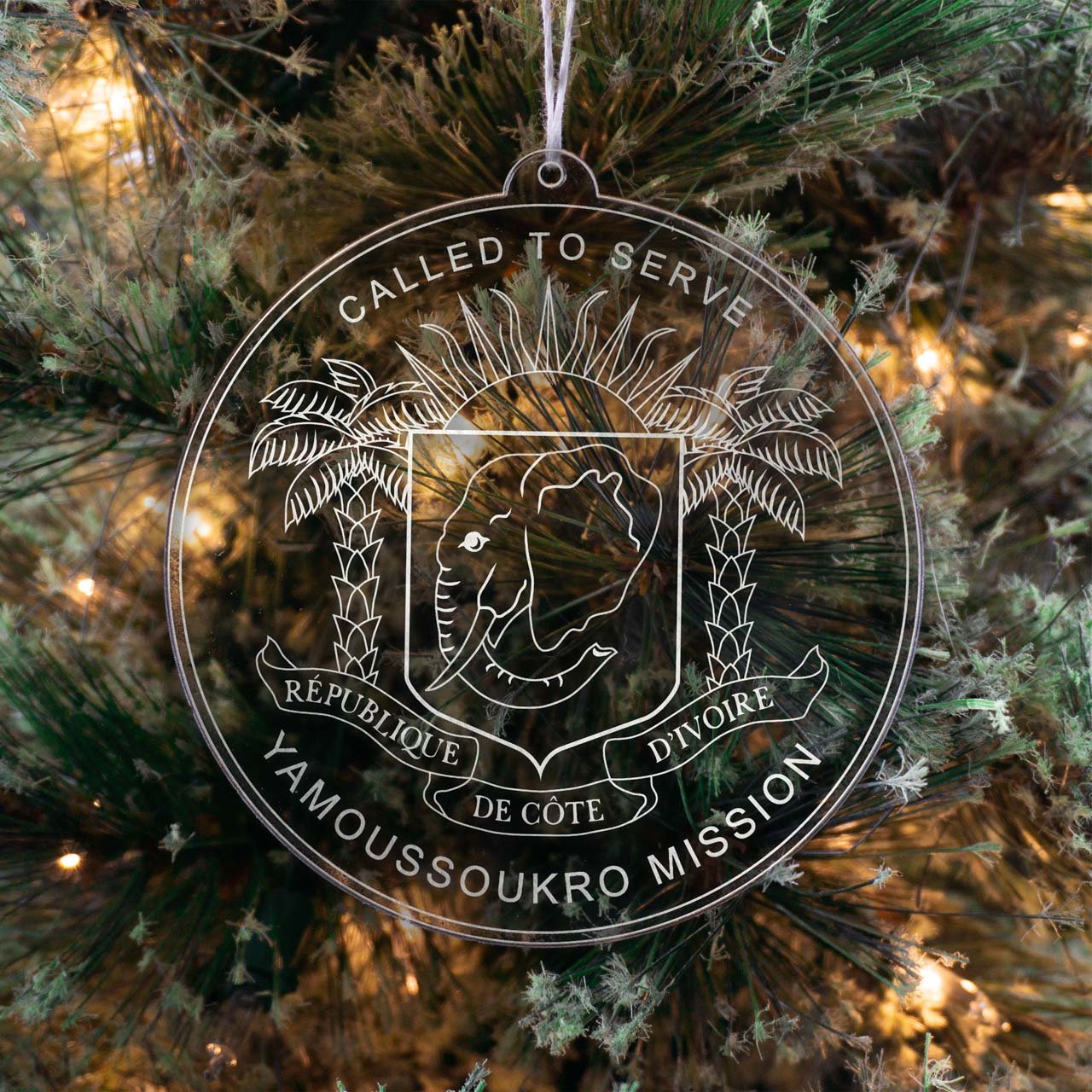 Côte d'Ivoire Yamoussoukro Mission Christmas Ornament - Latter-Day Saint LDS Missionary Gift - Book of Mormon