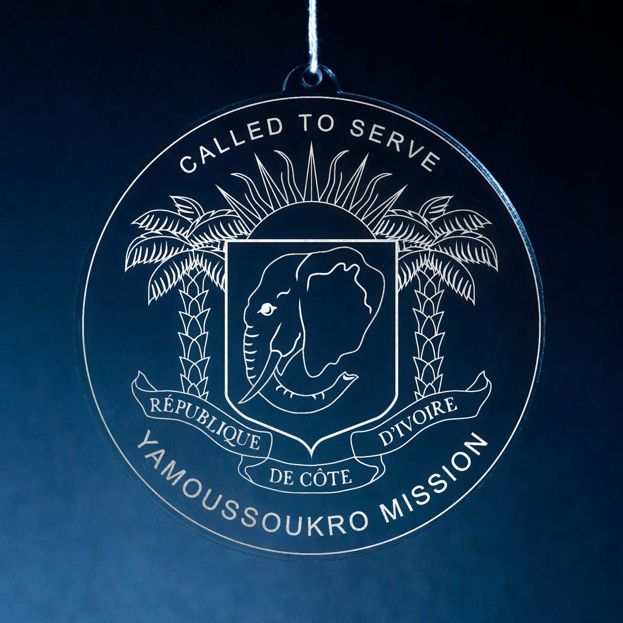 Côte d'Ivoire Yamoussoukro Mission Christmas Ornament - Latter-Day Saint LDS Missionary Gift - Book of Mormon