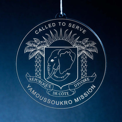 Côte d'Ivoire Yamoussoukro Mission Christmas Ornament - Latter-Day Saint LDS Missionary Gift - Book of Mormon