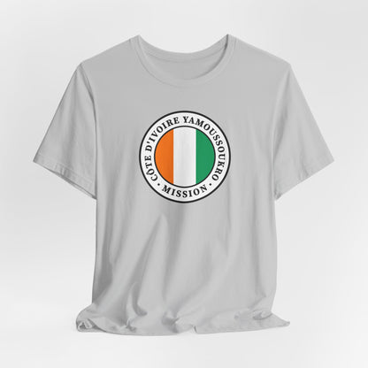 Cote d'Ivoire Yamoussoukro Mission Flag Logo (White Border) T-shirt - Latter-Day Saint LDS Missionary Gift - Book of Mormon