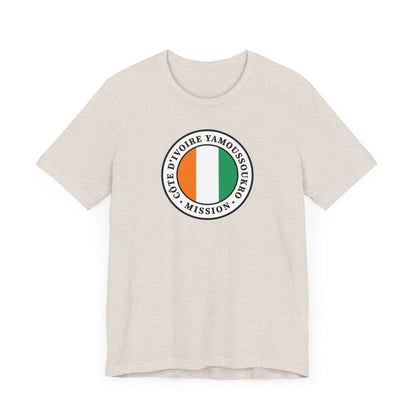 Cote d'Ivoire Yamoussoukro Mission Flag Logo (White Border) T-shirt - Latter-Day Saint LDS Missionary Gift - Book of Mormon