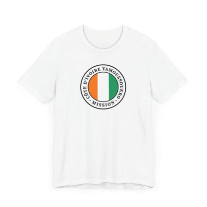 Cote d'Ivoire Yamoussoukro Mission Flag Logo (White Border) T-shirt - Latter-Day Saint LDS Missionary Gift - Book of Mormon