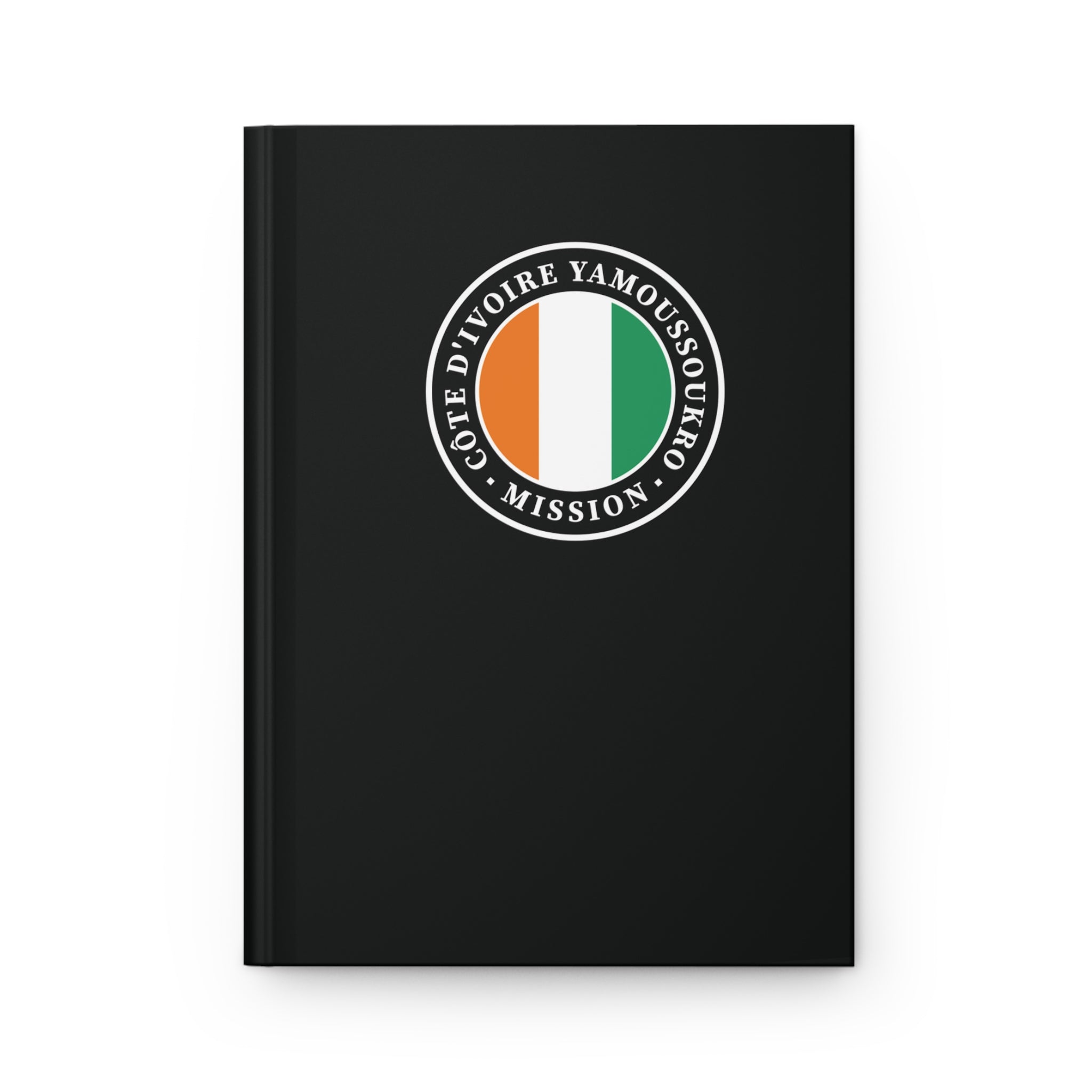 Cote d'Ivoire Yamoussoukro Mission Logo Design Black Hardcover Journal Matte - Latter-Day Saint LDS Missionary Gift - Book of Mormon