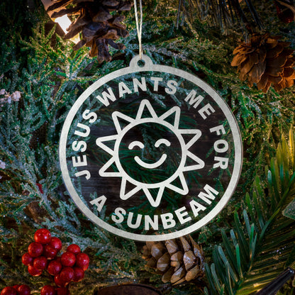 Set of Jesus wants me for a Sunbeam Ornaments