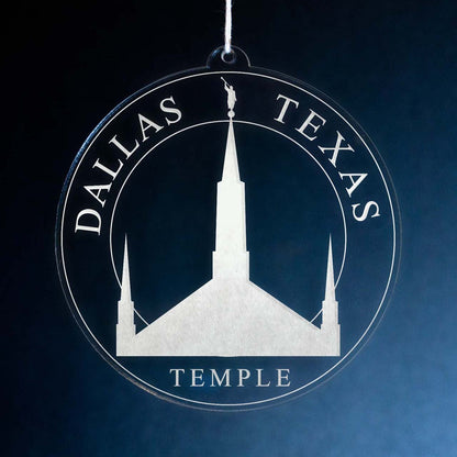 Dallas Texas Temple Christmas Ornament - Latter-Day Saint LDS Missionary Gift - Book of Mormon