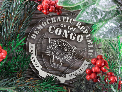 LDS Democratic Republic of the Congo Kananga Mission Christmas Ornament with Christmas Decorations