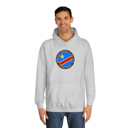 Democratic Republic of the Congo Kananga Mission Flag Logo (Black Border) College Hoodie