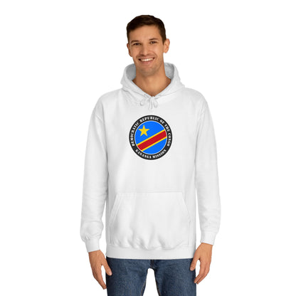 Democratic Republic of the Congo Kananga Mission Flag Logo (Black Border) College Hoodie