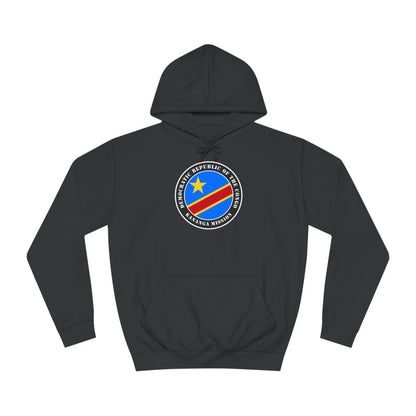 Democratic Republic of the Congo Kananga Mission Flag Logo (Black Border) College Hoodie