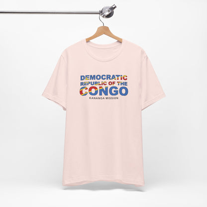 Democratic Republic of the Congo Kananga Mission Flag Title T-shirt - Latter-Day Saint LDS Missionary Gift - Book of Mormon