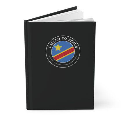 Democratic Republic of the Congo Kinshasa East Mission Circle Flag Called to Serve Black Hardcover Journal Matte - Latter-Day Saint LDS Missionary Gift - Book of Mormon