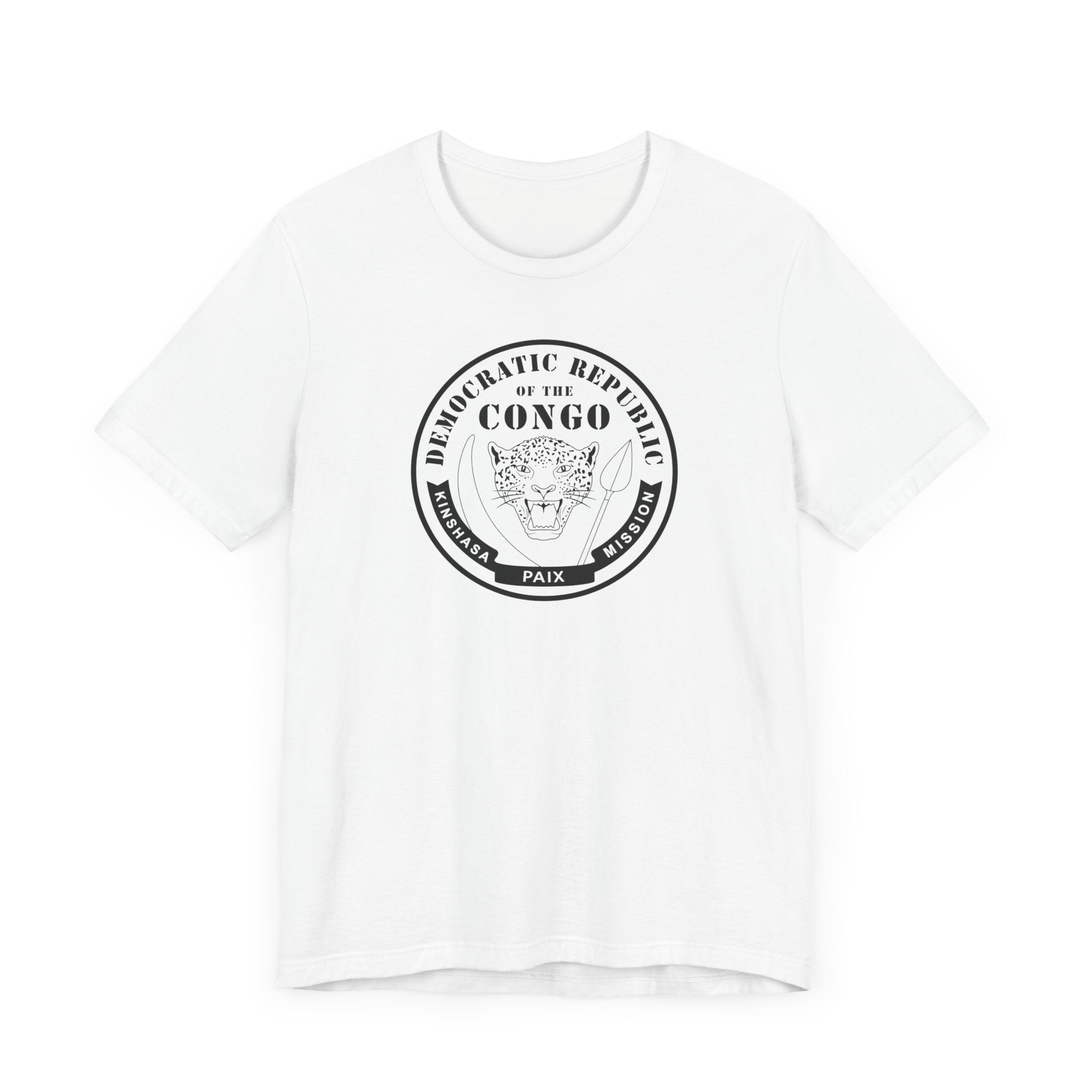 Democratic Republic of the Congo Kinshasa East Mission Circular Monochrome Logo T-Shirt - Latter-Day Saint LDS Missionary Gift - Book of Mormon