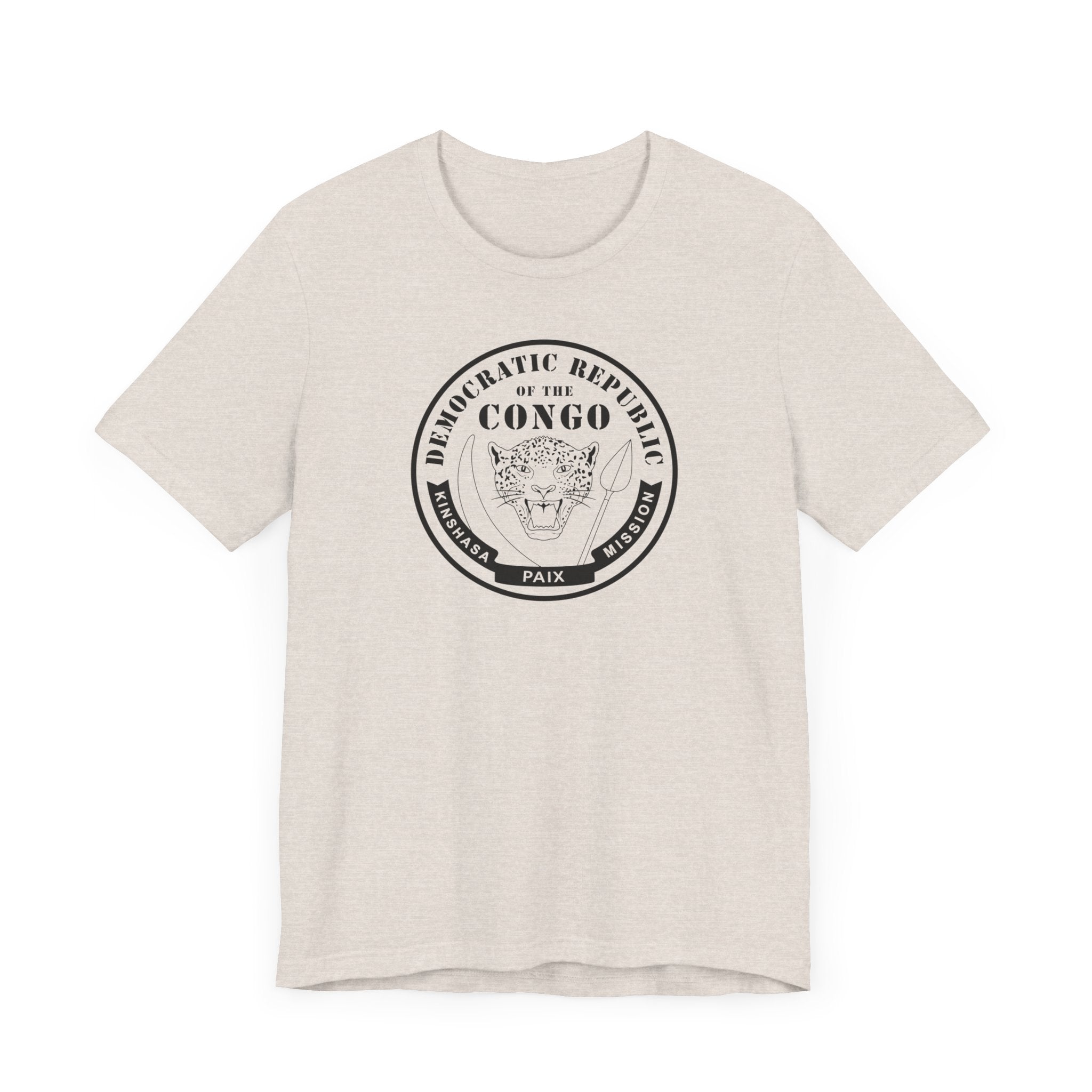 Democratic Republic of the Congo Kinshasa East Mission Circular Monochrome Logo T-Shirt - Mission Wishlist - LDS Missionary Gift Store