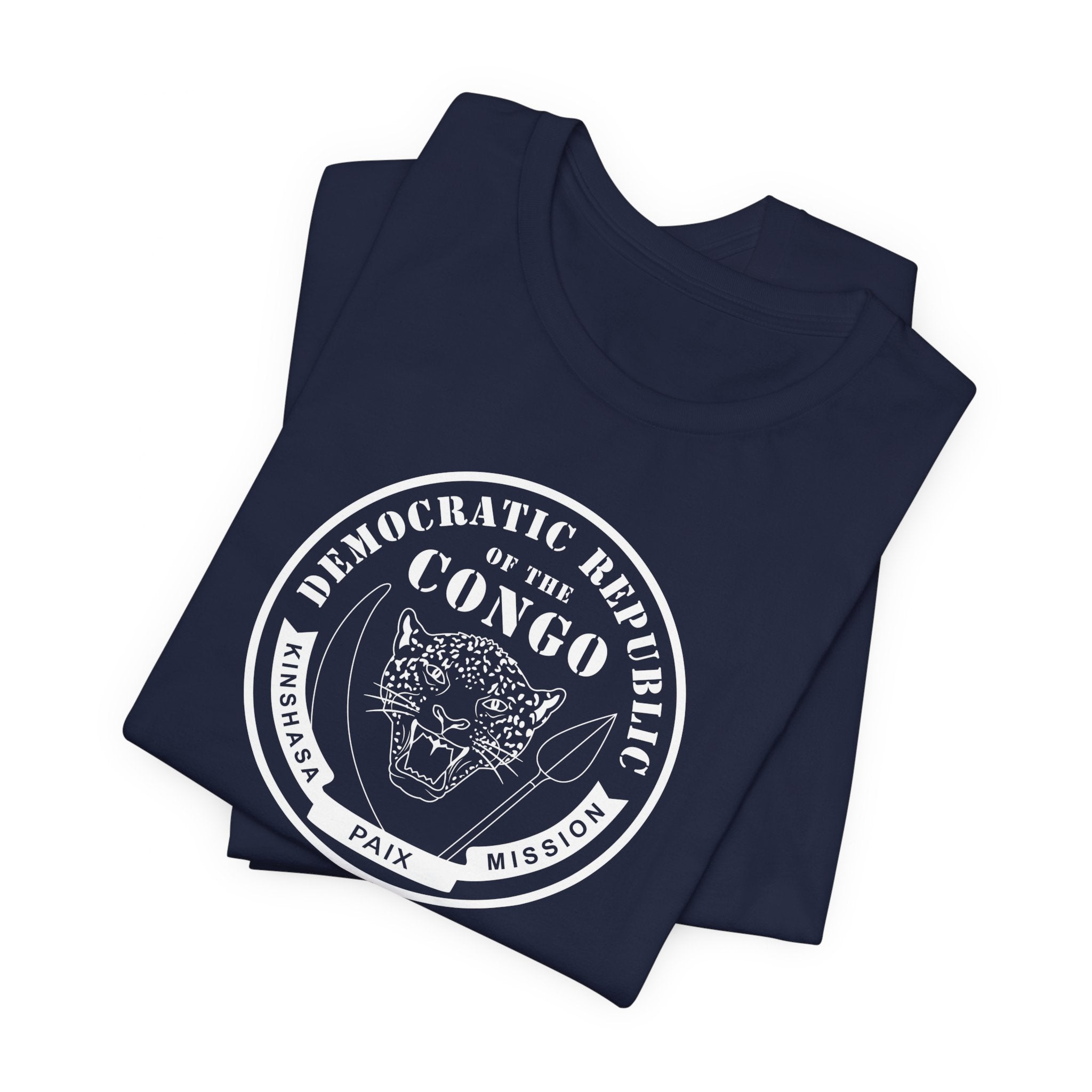 Democratic Republic of the Congo Kinshasa East Mission Circular Monochrome Logo T-Shirt - Mission Wishlist - LDS Missionary Gift Store