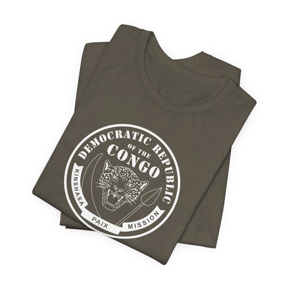 Democratic Republic of the Congo Kinshasa East Mission Circular Monochrome Logo T-Shirt - Mission Wishlist - LDS Missionary Gift Store