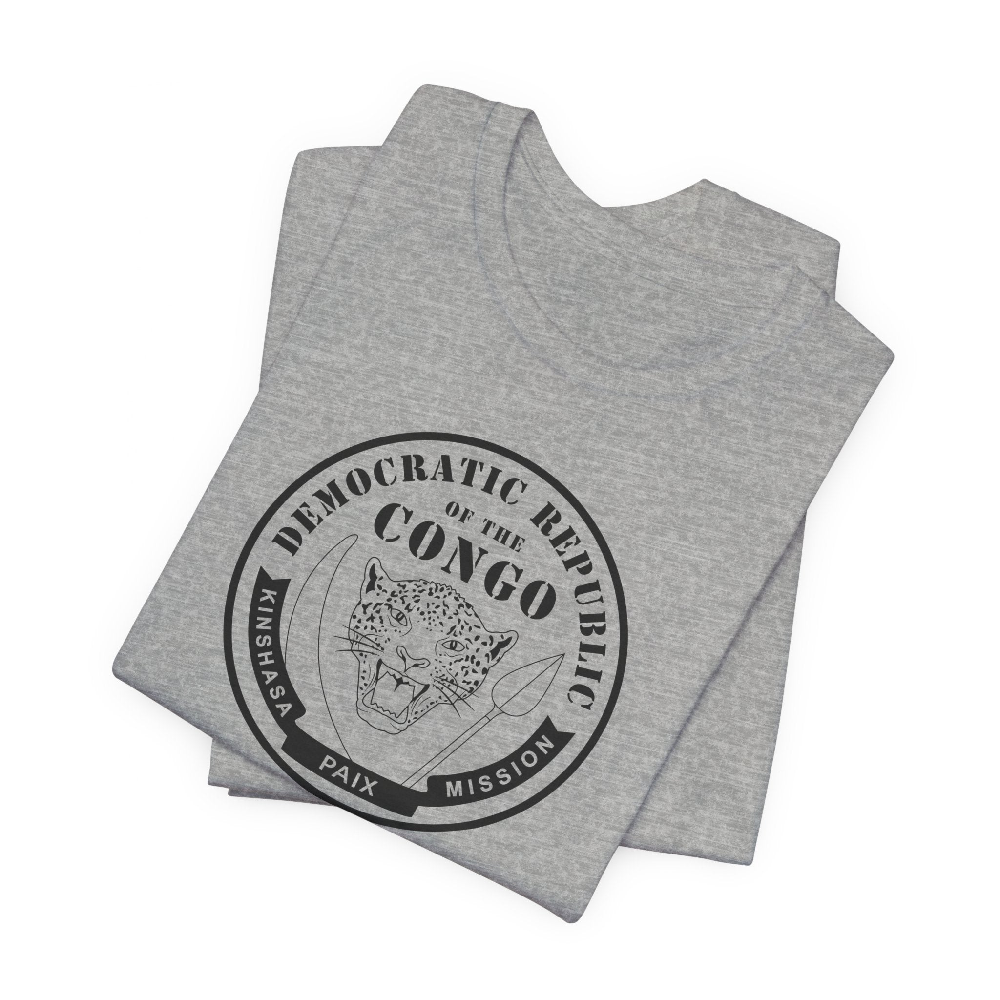 Democratic Republic of the Congo Kinshasa East Mission Circular Monochrome Logo T-Shirt - Mission Wishlist - LDS Missionary Gift Store