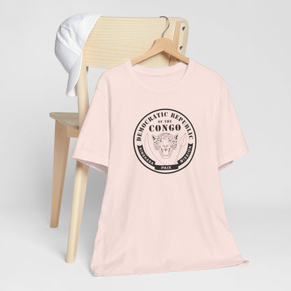 Democratic Republic of the Congo Kinshasa East Mission Circular Monochrome Logo T-Shirt - Mission Wishlist - LDS Missionary Gift Store