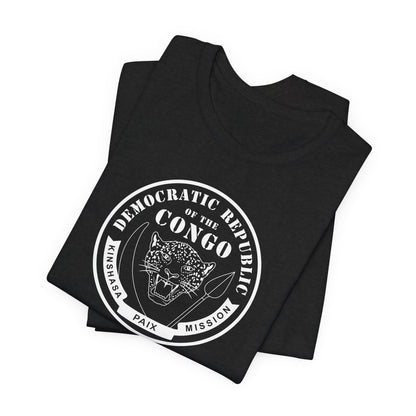 Democratic Republic of the Congo Kinshasa East Mission Circular Monochrome Logo T-Shirt - Mission Wishlist - LDS Missionary Gift Store