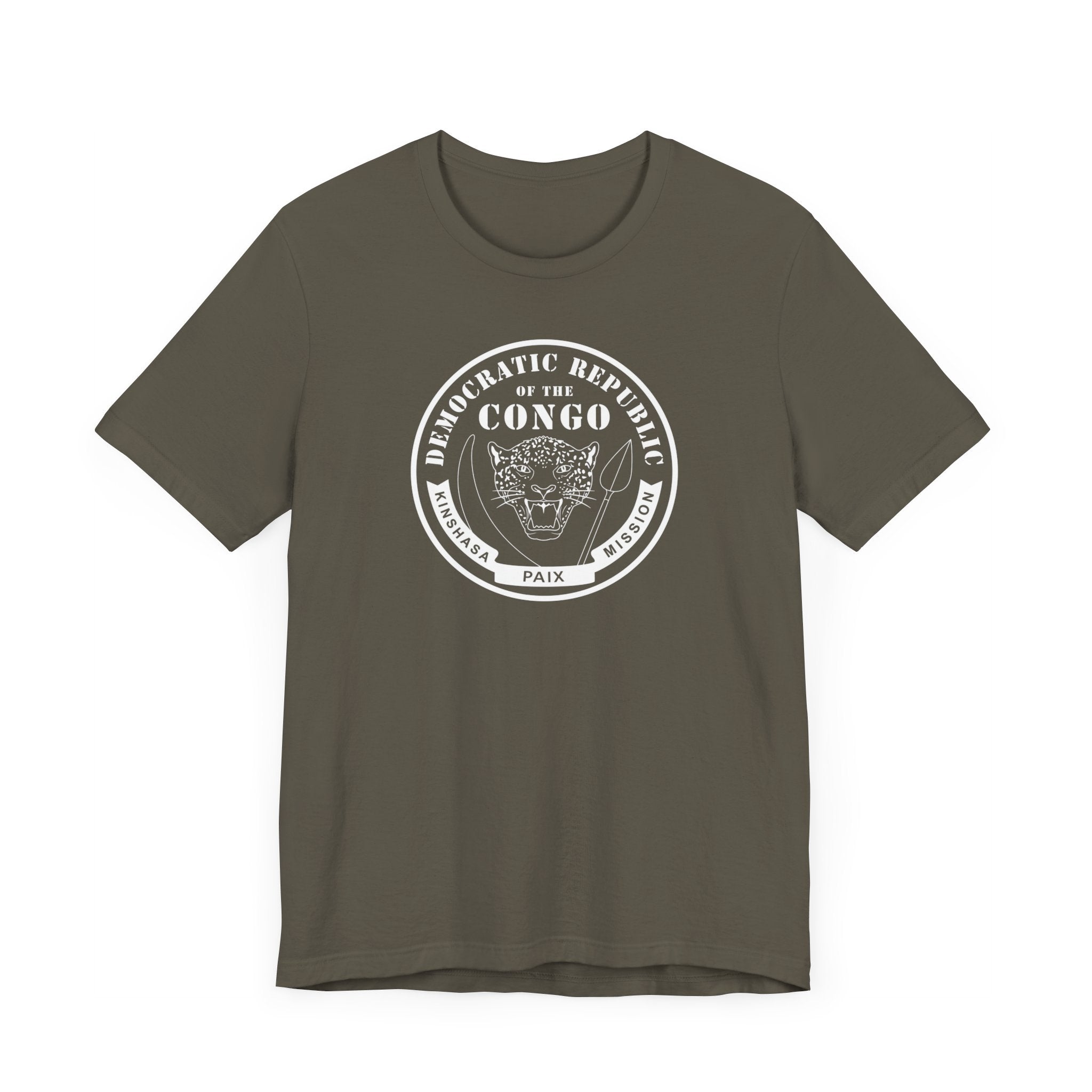 Democratic Republic of the Congo Kinshasa East Mission Circular Monochrome Logo T-Shirt - Mission Wishlist - LDS Missionary Gift Store