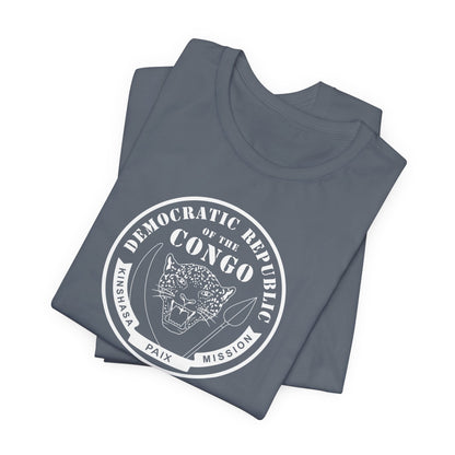 Democratic Republic of the Congo Kinshasa East Mission Circular Monochrome Logo T-Shirt - Mission Wishlist - LDS Missionary Gift Store