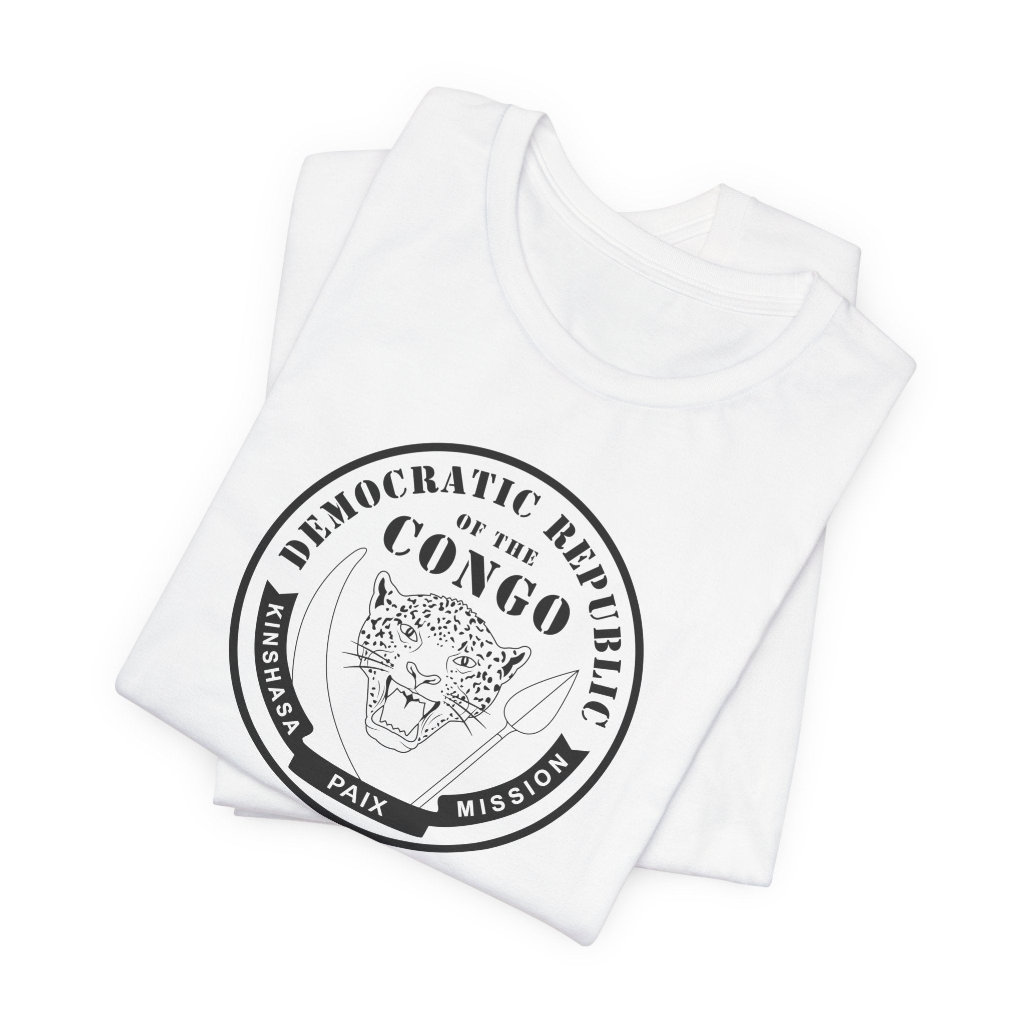 Democratic Republic of the Congo Kinshasa East Mission Circular Monochrome Logo T-Shirt - Mission Wishlist - LDS Missionary Gift Store