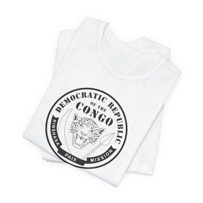 Democratic Republic of the Congo Kinshasa East Mission Circular Monochrome Logo T-Shirt - Mission Wishlist - LDS Missionary Gift Store