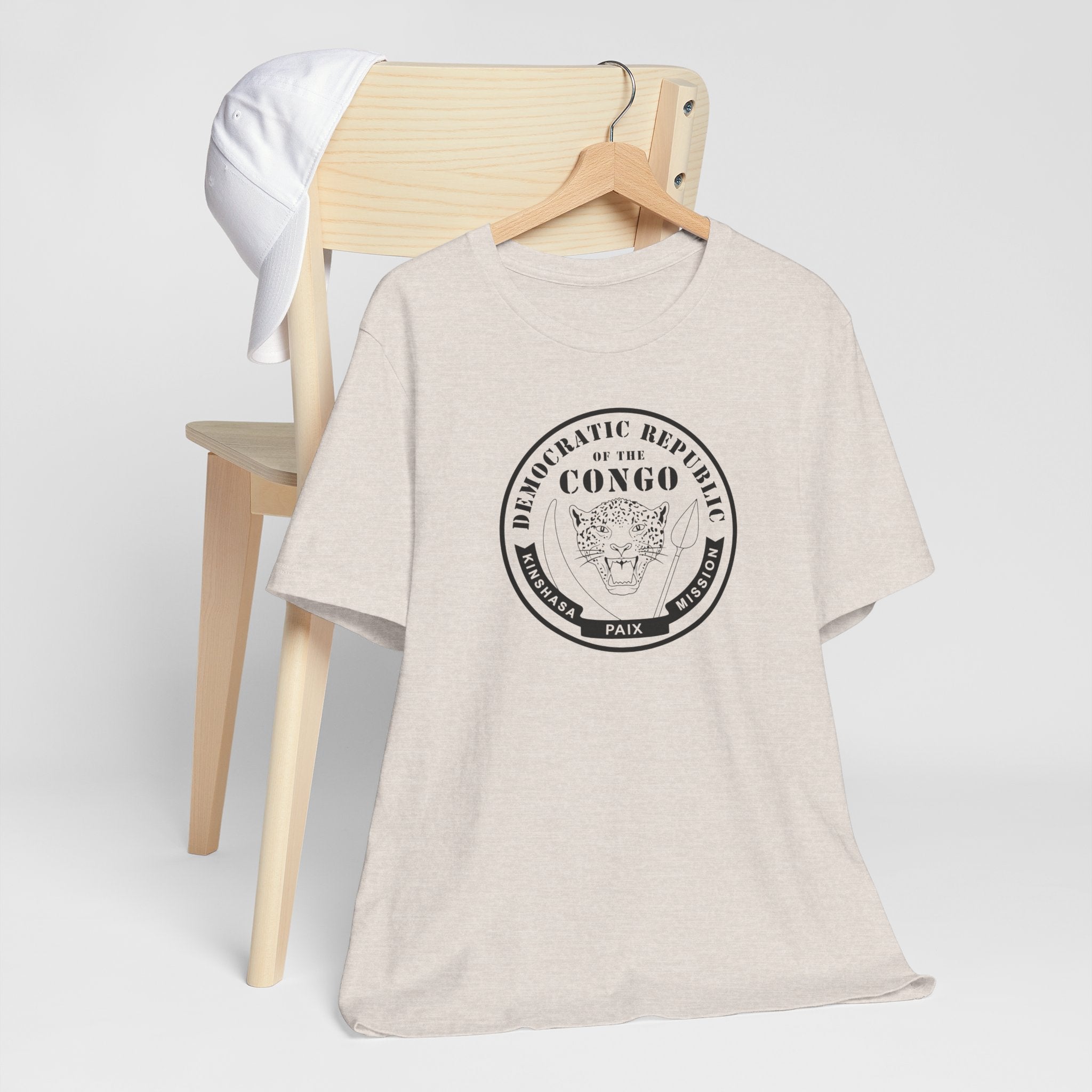 Democratic Republic of the Congo Kinshasa East Mission Circular Monochrome Logo T-Shirt - Mission Wishlist - LDS Missionary Gift Store