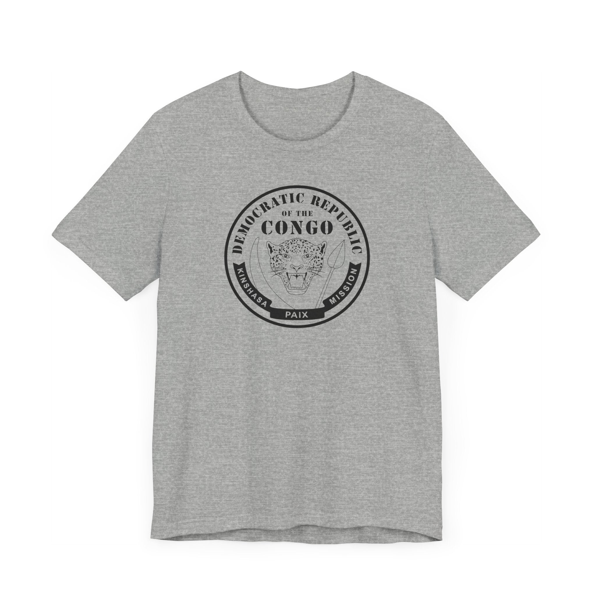 Democratic Republic of the Congo Kinshasa East Mission Circular Monochrome Logo T-Shirt - Mission Wishlist - LDS Missionary Gift Store