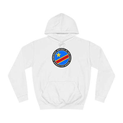 Democratic Republic of the Congo Kinshasa East Mission Flag Logo (Black Border) College Hoodie