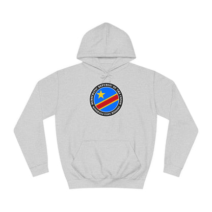 Democratic Republic of the Congo Kinshasa East Mission Flag Logo (Black Border) College Hoodie