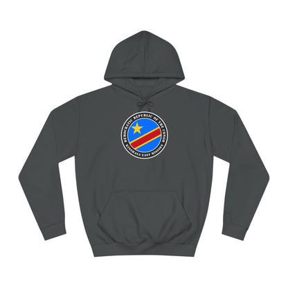 Democratic Republic of the Congo Kinshasa East Mission Flag Logo (Black Border) College Hoodie