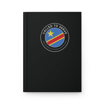 Democratic Republic of the Congo Kinshasa West Mission Circle Flag Called to Serve Black Hardcover Journal Matte - Latter-Day Saint LDS Missionary Gift - Book of Mormon