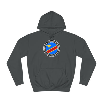 Democratic Republic of the Congo Kinshasa West Mission Flag Logo (Black Border) College Hoodie