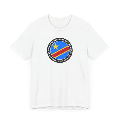 Democratic Republic of the Congo Kinshasa West Mission Flag Logo (Black Border) T-shirt - Latter-Day Saint LDS Missionary Gift - Book of Mormon