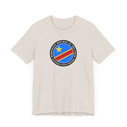 Democratic Republic of the Congo Kinshasa West Mission Flag Logo (Black Border) T-shirt - Latter-Day Saint LDS Missionary Gift - Book of Mormon