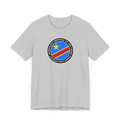 Democratic Republic of the Congo Kinshasa West Mission Flag Logo (Black Border) T-shirt - Latter-Day Saint LDS Missionary Gift - Book of Mormon