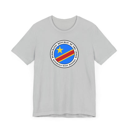 Democratic Republic of the Congo Kinshasa West Mission Flag Logo (White Border) T-shirt - Latter-Day Saint LDS Missionary Gift - Book of Mormon