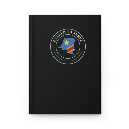 Democratic Republic of the Congo Kinshasa West Mission Flag Map Called to Serve Black Hardcover Journal Matte - Latter-Day Saint LDS Missionary Gift - Book of Mormon