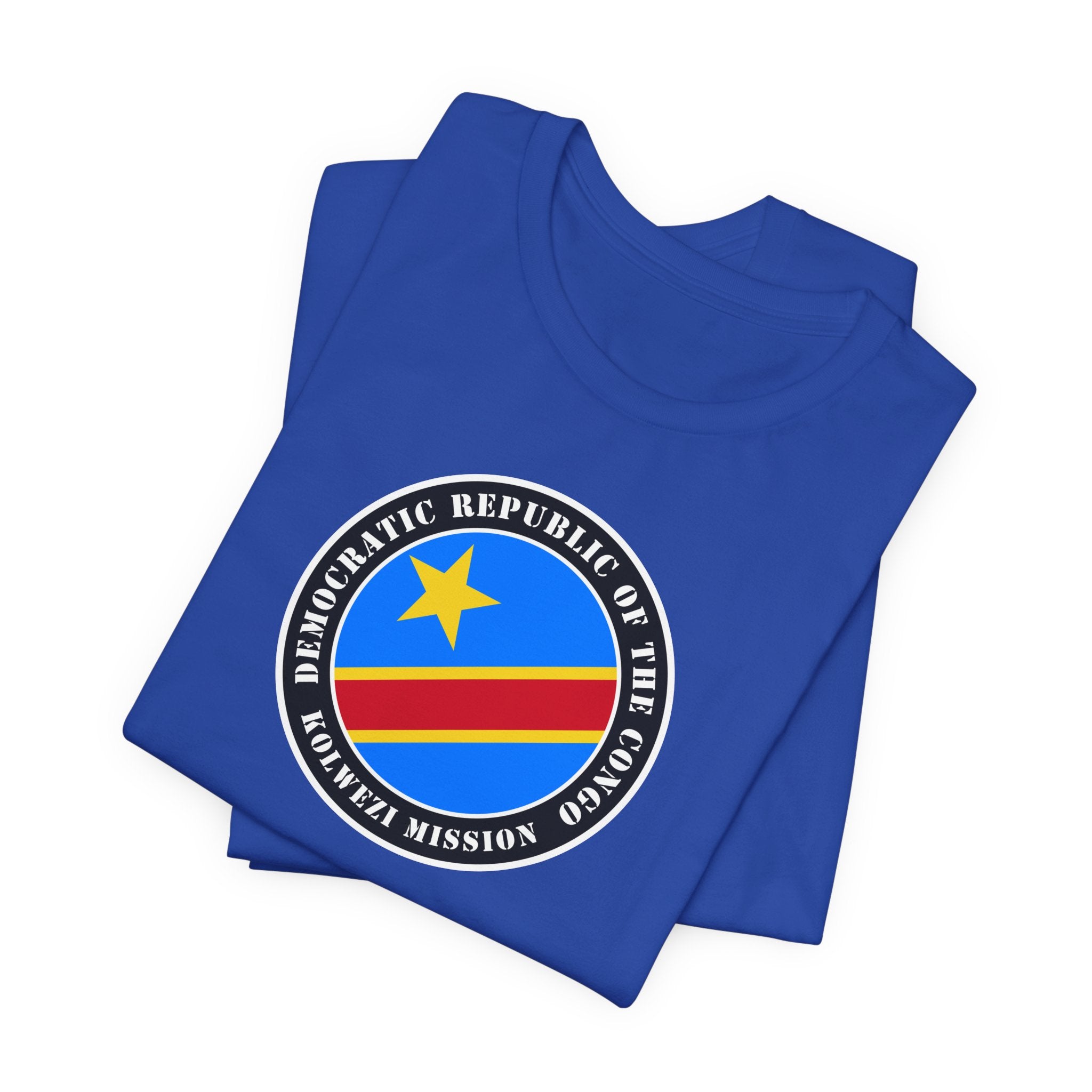 Democratic Republic of the Congo Kolwezi Mission Flag Logo (Black Border) T-shirt - Latter-Day Saint LDS Missionary Gift - Book of Mormon